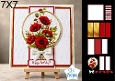 Elegant Poppy Bouquet 7x7 Card Kit with Decoupage, Gold Foil Accents, Sentiments & Matching Elements