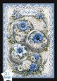 Elegant Blue & White Floral Pearls Topper – Just for You