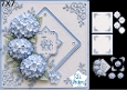 Beautiful Blue Hydrangeas 7x7 Card Kit with Decoupage, Elegant Frames, Floral Toppers & Sentiments