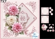 Elegant Pink & Ivory Dahlias 7x7 Card Kit with Decoupage, Floral Frames, Toppers & Sentiments
