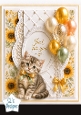 Sunflower Kitten Birthday Topper – Just for You
