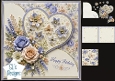 Lavender & Peach Floral Heart Birthday Card Kit