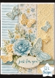 Blue & Yellow Butterfly Floral Panel Card Kit