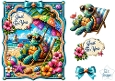 Tropical Sea Turtle Summer Card Topper