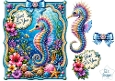 Tropical Seahorse Underwater Card Topper