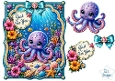 Cute Tropical Octopus Underwater Card Topper