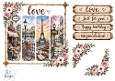 Romantic Paris Floral Panel Card Topper
