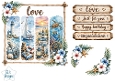 Nautical Watercolor Beach & Ocean Panel Card Topper