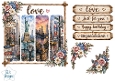 Romantic New York City Floral Panel Card Topper