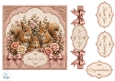 Charming Squirrels Floral Panel Card Topper