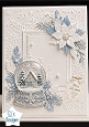 Snow Globe Christmas Poinsettia Embossed Card Topper