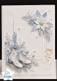Winter Ice Skates Embossed Christmas Card Topper
