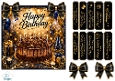 Luxury Chocolate & Gold Birthday Celebration Card Topper