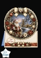Santa Lantern Christmas Wreath Card Topper