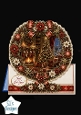Cozy Christmas Living Room Wreath Card Topper