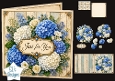 Blue & White Floral Just for You Rustic Card Topper