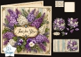 Purple Lilac & Pansy Just for You Rustic Card Topper