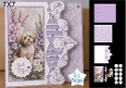 Pastel Floral Puppy 7x7 Card Kit with Just For You Sentiment