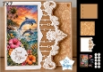 Tropical Sunset Dolphins 7x7 Card Kit with Just For You Sentiment