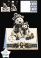 Blue & Gold Winter Bears Just for You Card Topper