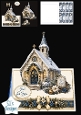 Blue & Gold Winter Church Just for You Christmas Topper