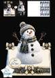Blue & Gold Snowman Just for You Winter Topper
