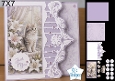Window Kitten and Lilies 7x7 Card Kit with Just For You Tag