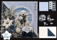 Blue & Silver Polar Bears Merry Christmas Winter Topper