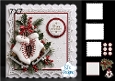 Elegant 7x7 Happy Holidays Ice Skates Christmas Card Topper