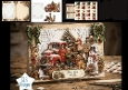 Peace, Love & Joy – Vintage Red Truck Christmas Card Kit
