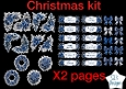 Blue Christmas Elegance – Frosted Florals & Holiday Labels Card Kit