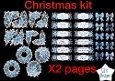 Blue Winter Magic – Elegant Poinsettias & Holiday Labels Card Kit