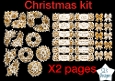 Golden Christmas Elegance – Luxury Florals & Holiday Labels Card Kit