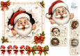Festive Santa Peek‑Through – Christmas Tags & Holiday Elements Card Kit