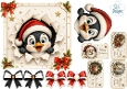 Penguin Christmas Peek‑Through – Festive Tags & Holiday Elements Card Kit