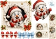 Snowman Christmas Peek‑Through – Festive Tags & Holiday Elements Card Kit