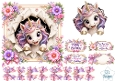 Magical Unicorn Birthday – Floral Peek‑Through & Party Tags Card Kit