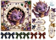 Dragon Birthday Adventure – Gemstone Peek‑Through & Party Tags Card Kit