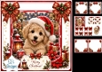 Santa Puppy Christmas Peek‑Through – Festive Lanterns & Holiday Tags Card Kit