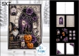 Halloween Gnome and Haunted Window 5x7 Card Kit with Trick or Treat Sentiment