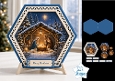 Nativity Scene Hexagon Christmas Card Kit with Holy Family & Winter Toppers