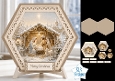 Nativity Scene Hexagon Christmas Plaque Kit with Holy Family & Winter Toppers