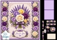 Cream, Purple & Yellow Rose Floral Topper – Elegant Bouquet with Just for You Label