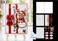 Cute Reindeer 5x7 Christmas Card Kit with Embossed Panels & Festive Toppers