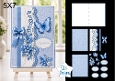 Blue Butterfly 5x7 Birthday Card Kit with Embossed Panels & Floral Toppers
