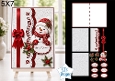 Snowman 5x7 Christmas Card Kit with Embossed Panels & Festive Toppers