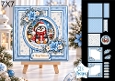 Penguin 7x7 Christmas Card Kit with Snowy Scene & Winter Floral Toppers