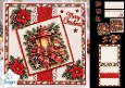 Lantern & Robin Poinsettia Christmas Card Topper