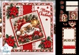 Santa Hat Puppies & Kitten Christmas Card Topper