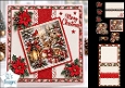 Reindeer Lantern & Cardinal Christmas Card Topper